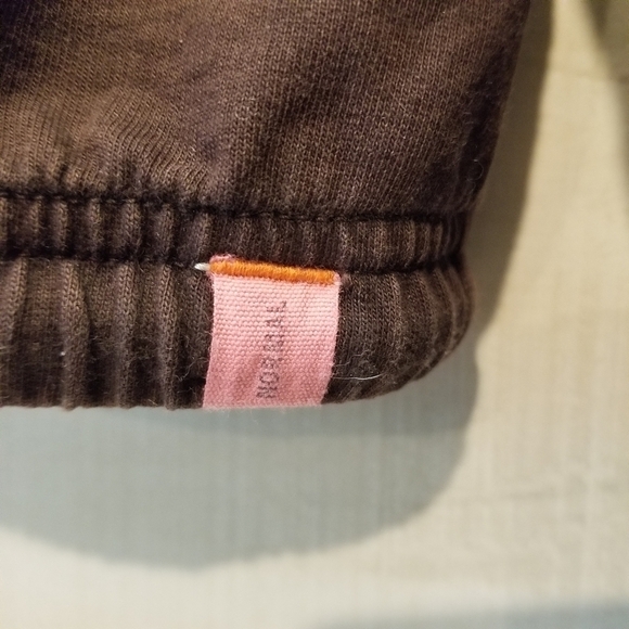 {S} The Normal Brand Saint Louis Brown Half Zip Cropped Pull Over Cinch Waist - Picture 5 of 9